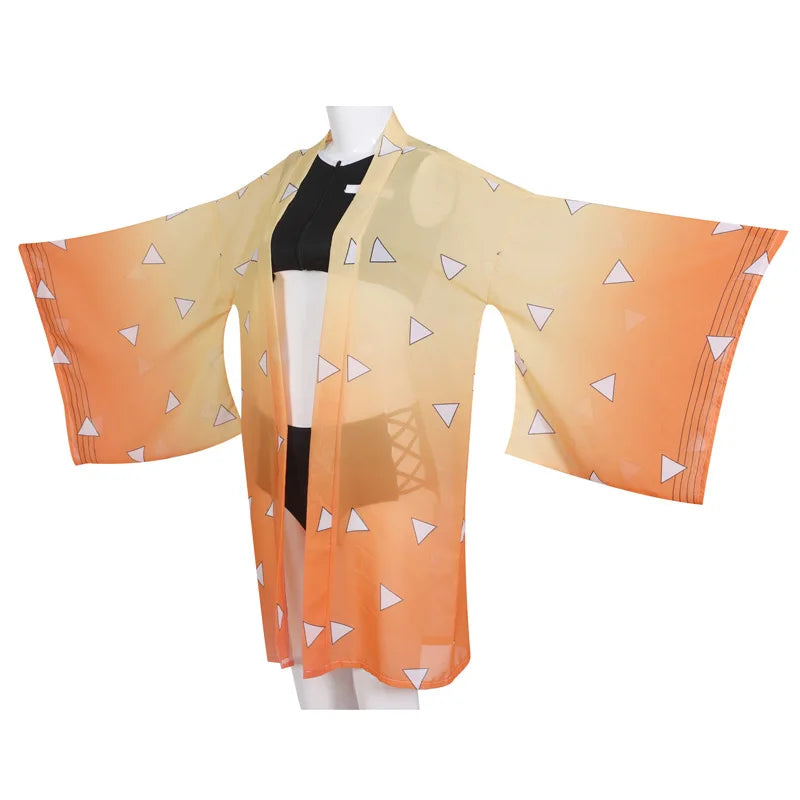 π¦π Two Piece Cosplay Swimsuit Kochou Shinobu + Kimono Sheer Cardigan ππ¦