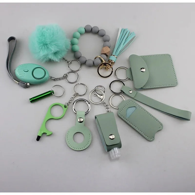 🔐🛡️ Set Completo Llavero de Seguridad con Alarma Personal – Protección y Autodefensa para Mujeres y Niñas 🚨💖