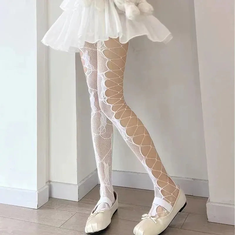 🌸✨ Medias de Red para Mujer – Pantimedias Altas con Diseño Floral, Sexy y Elegantes 🖤🧦