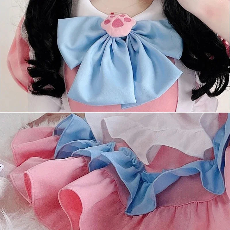🎀🐾 Lolita Maid Dress Cosplay + Cat Paw Set 🐱🎀