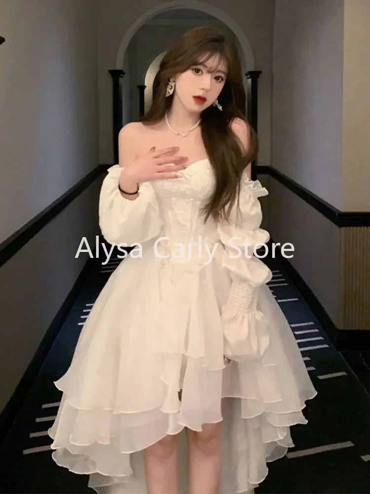 🌸✨ Vestido de Hada Chic con Volantes – Estilo Coreano Dulce y Elegante 2025 🌸✨