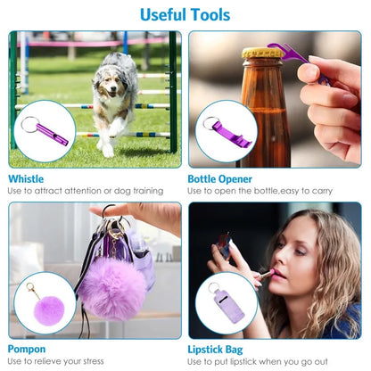 🔐🛡️ Set Completo Llavero de Seguridad con Alarma Personal – Protección y Autodefensa para Mujeres y Niñas 🚨💖