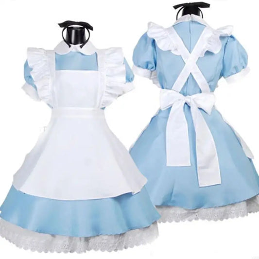 💙🎀 N5KB Anime Maid Cosplay Dress con Delantal 🎀💙