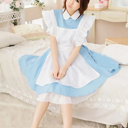 💙🎀 N5KB Anime Maid Cosplay Dress con Delantal 🎀💙
