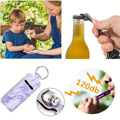 🔐🛡️ Set Completo Llavero de Seguridad con Alarma Personal – Protección y Autodefensa para Mujeres y Niñas 🚨💖