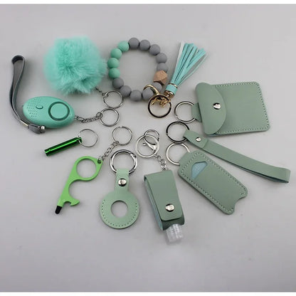 🔐🛡️ Set Completo Llavero de Seguridad con Alarma Personal – Protección y Autodefensa para Mujeres y Niñas 🚨💖