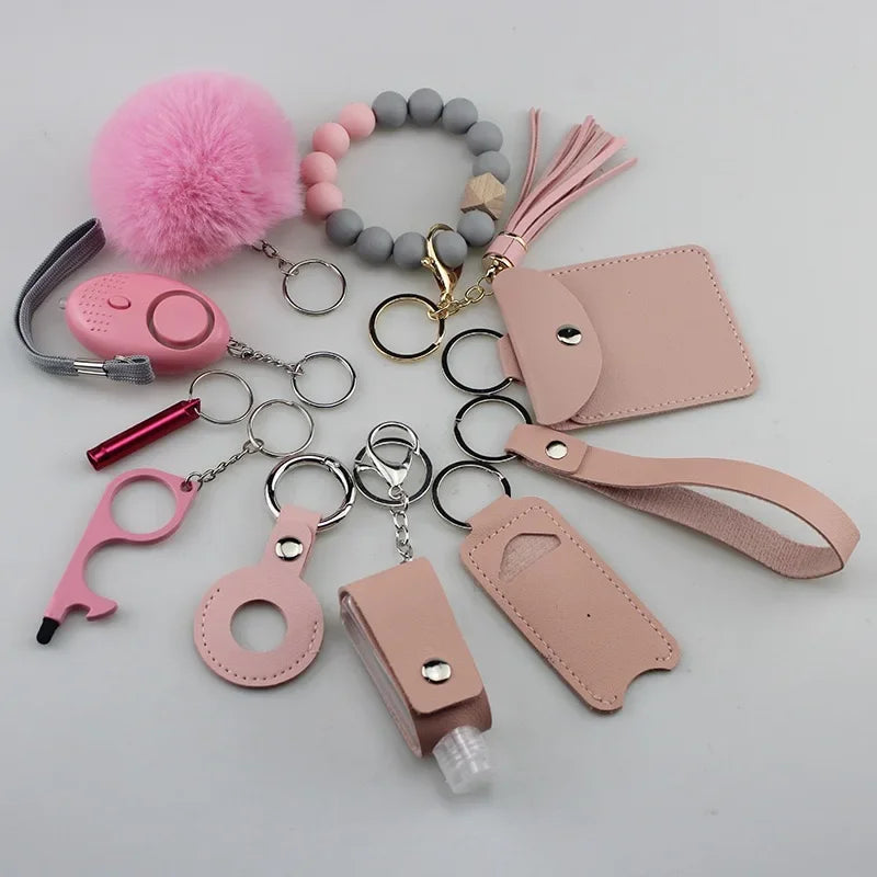 🔐🛡️ Set Completo Llavero de Seguridad con Alarma Personal – Protección y Autodefensa para Mujeres y Niñas 🚨💖