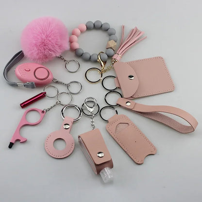🔐🛡️ Set Completo Llavero de Seguridad con Alarma Personal – Protección y Autodefensa para Mujeres y Niñas 🚨💖