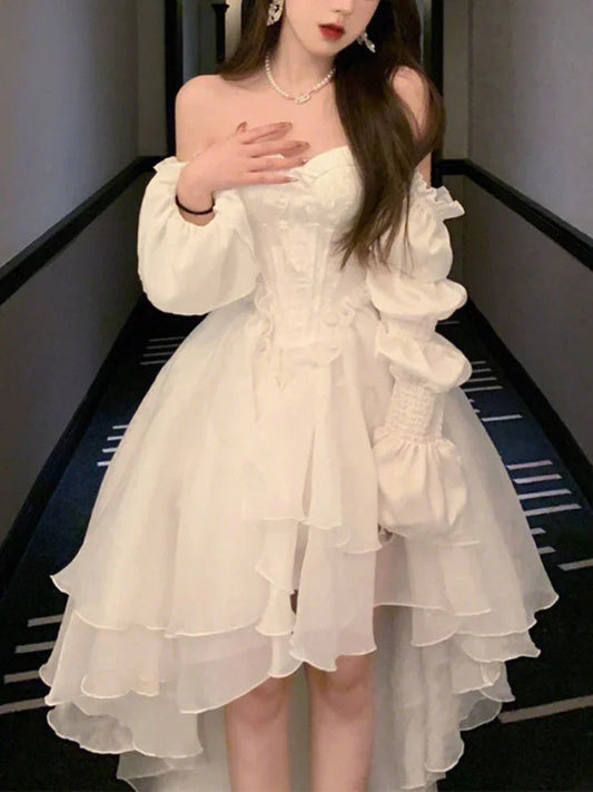 🌸✨ Vestido de Hada Chic con Volantes – Estilo Coreano Dulce y Elegante 2025 🌸✨