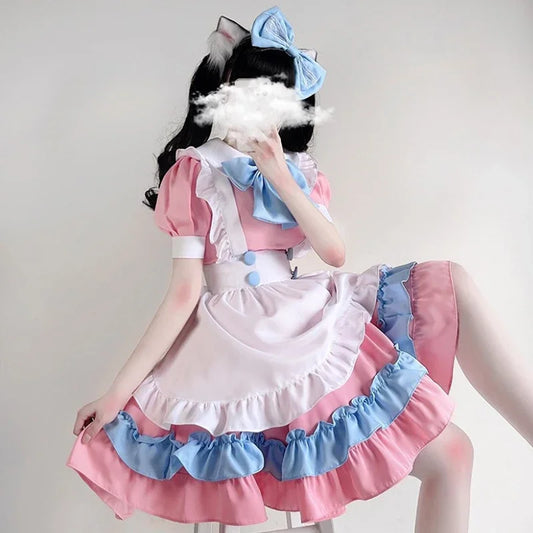 🎀🐾 Lolita Maid Dress Cosplay + Cat Paw Set 🐱🎀