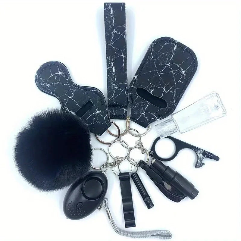 🔐🛡️ Set Completo Llavero de Seguridad con Alarma Personal – Protección y Autodefensa para Mujeres y Niñas 🚨💖