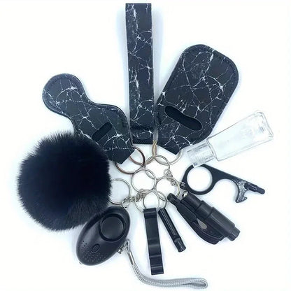 🔐🛡️ Set Completo Llavero de Seguridad con Alarma Personal – Protección y Autodefensa para Mujeres y Niñas 🚨💖