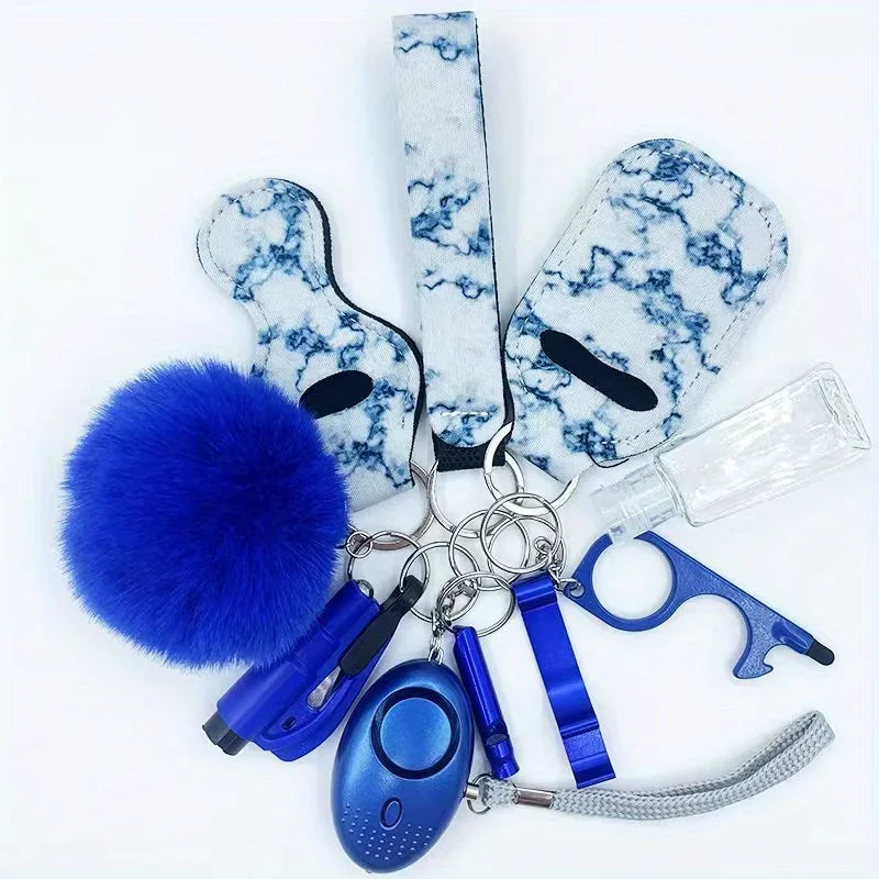 🔐🛡️ Set Completo Llavero de Seguridad con Alarma Personal – Protección y Autodefensa para Mujeres y Niñas 🚨💖