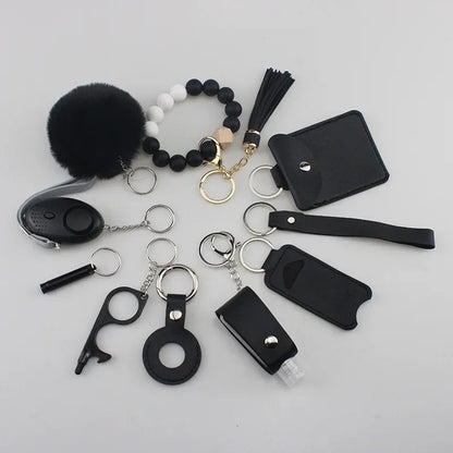 🔐🛡️ Set Completo Llavero de Seguridad con Alarma Personal – Protección y Autodefensa para Mujeres y Niñas 🚨💖