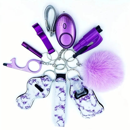 🔐🛡️ Set Completo Llavero de Seguridad con Alarma Personal – Protección y Autodefensa para Mujeres y Niñas 🚨💖