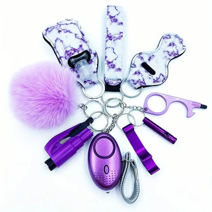 🔐🛡️ Set Completo Llavero de Seguridad con Alarma Personal – Protección y Autodefensa para Mujeres y Niñas 🚨💖