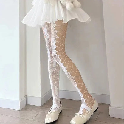 🌸✨ Medias de Red para Mujer – Pantimedias Altas con Diseño Floral, Sexy y Elegantes 🖤🧦