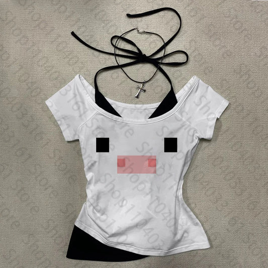 🖤✨ Vintage Streetwear Y2K Baby Tee – Harajuku Grunge Style