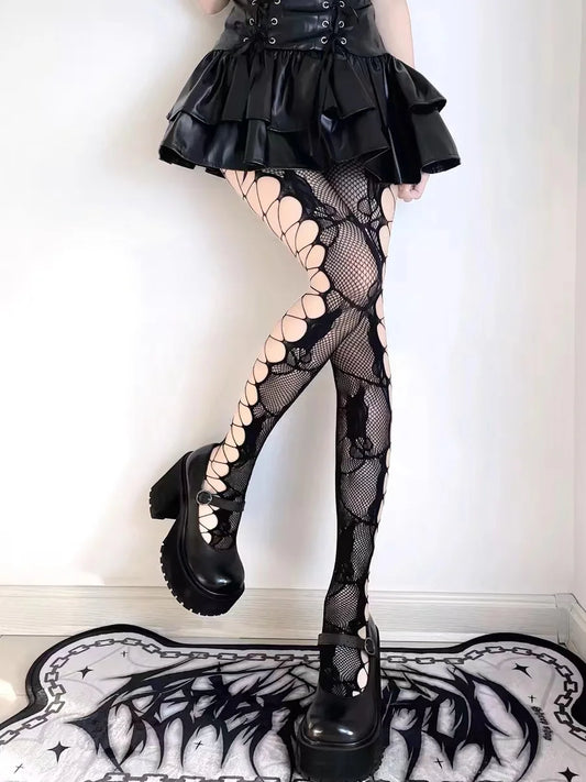 🌸✨ Medias de Red para Mujer – Pantimedias Altas con Diseño Floral, Sexy y Elegantes 🖤🧦